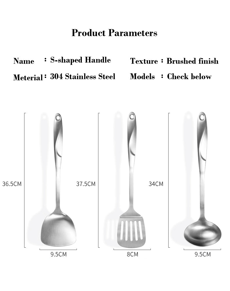 7-Piece Seamless Design Stainless Steel Kitchen Utensil Set
