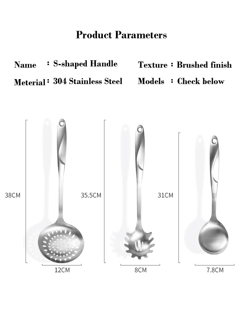 7-Piece Seamless Design Stainless Steel Kitchen Utensil Set