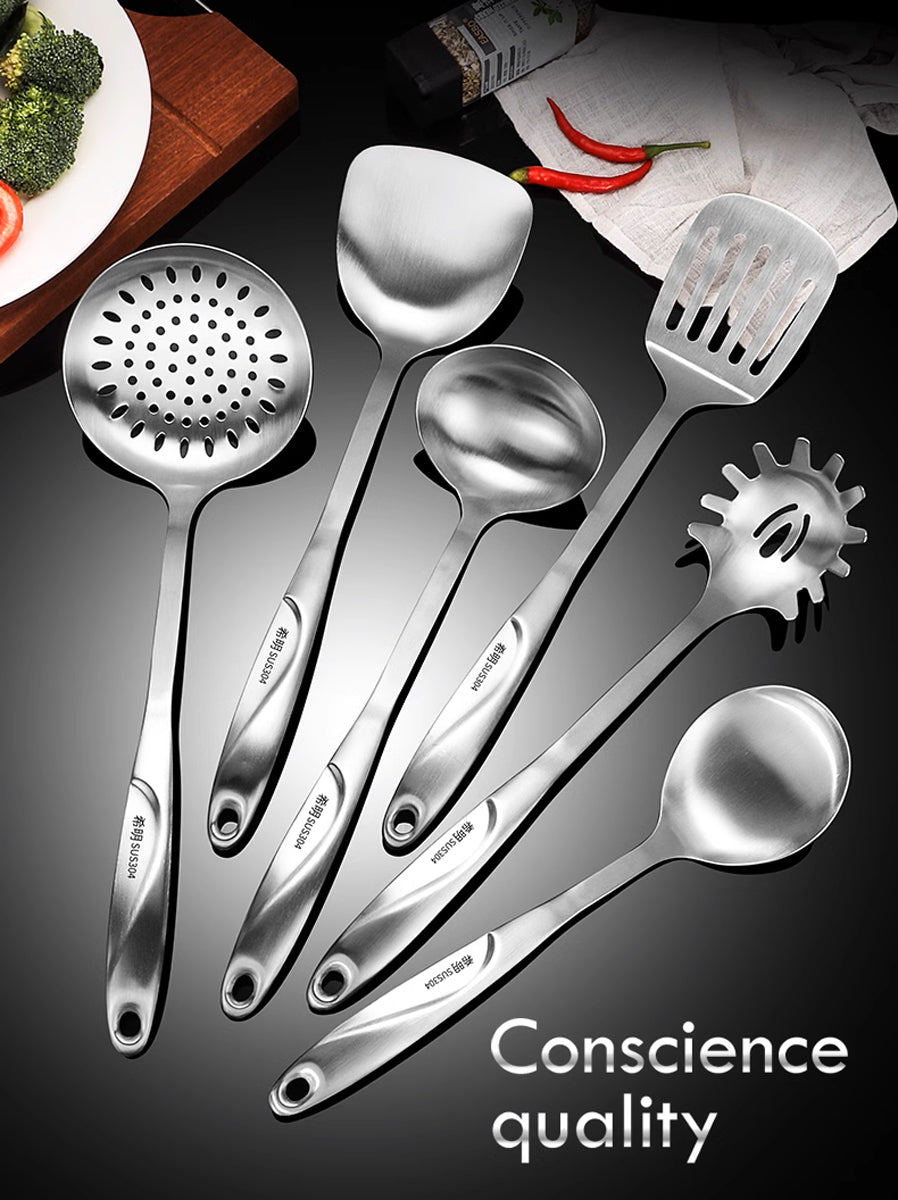 7-Piece Seamless Design Stainless Steel Kitchen Utensil Set