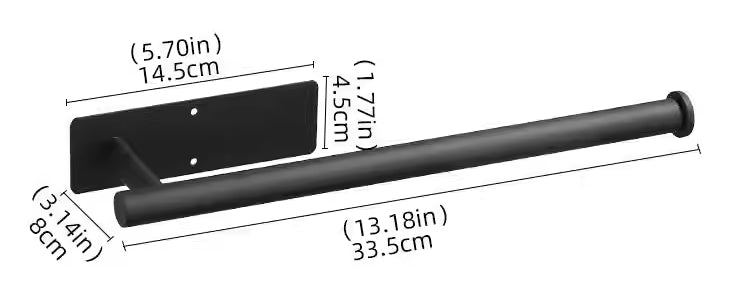 Multi-functional Kitchen Roll Holder, Self-Adhesive or Drilling Wall-Mounted Paper Towel Bar